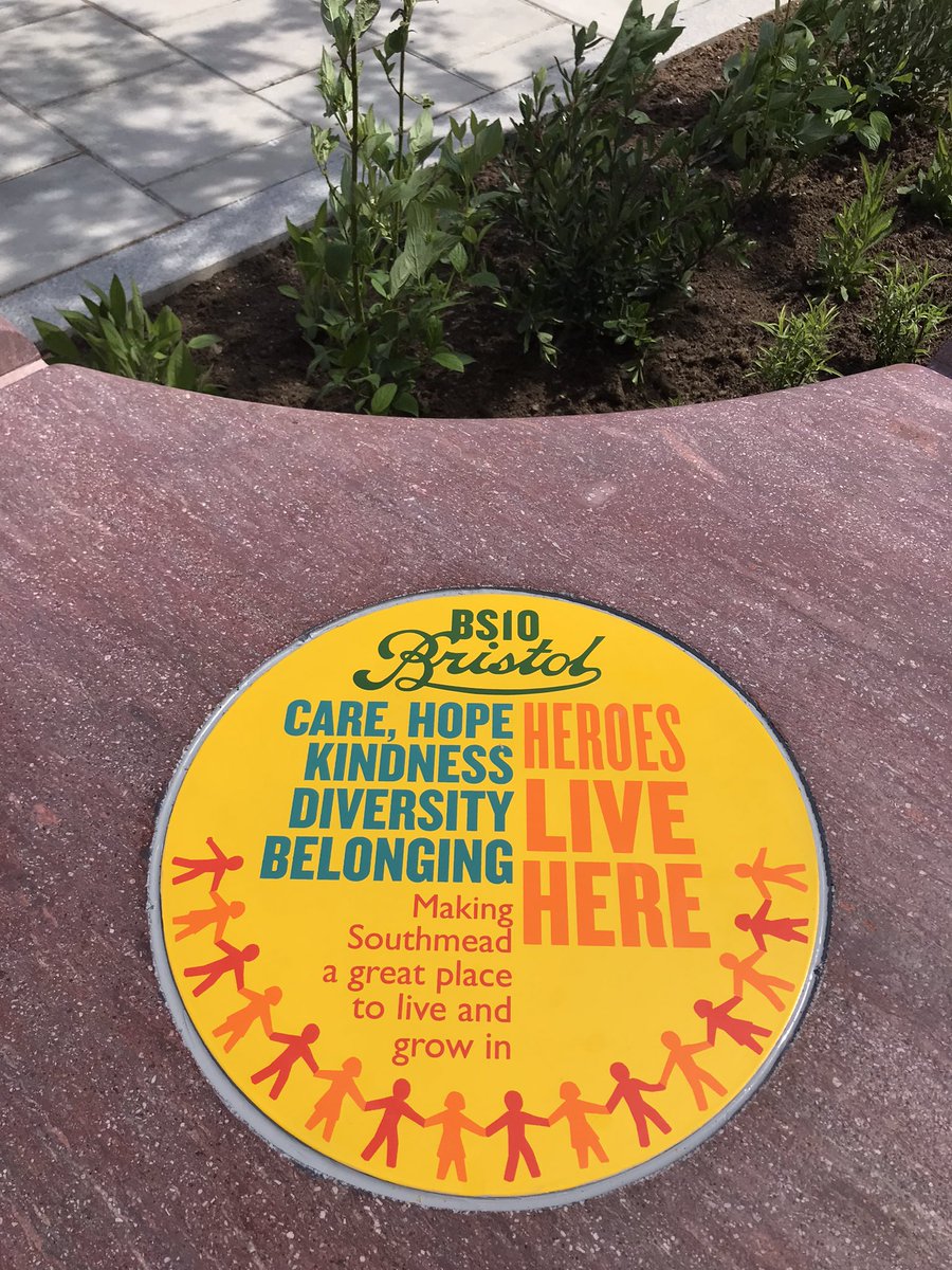 lucyempson's tweet photo. What a great celebration with the Meaders today opening our new Arnside public realm. Lovely to see the new trees, raingardens,  artworks and sunshine @BristolCouncil @landscapecareer @talklandscape @LI_SouthWest @SouthmeadDT @BrendaMassey1 @helenhbristol @KyeDudd https://t.co/Yxr0NqGZcd