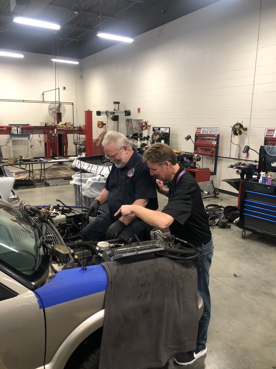 Bartlett HS automotive class led by CTE Director Clark Knight and instructor Don Graham