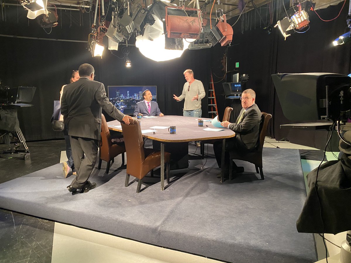 TimWJackson's tweet photo. In-studio today at @PBS12_CO #ColoradoInsideOut #CIO for @DDezzutti’s final show as weekly host. Also on today @ericsondermann @calhounwestword @natashajgardner and Penfield Tate #PublicAffairs #TVpublicaffairs brought #EnstromCandies https://t.co/6oLDYIWF58