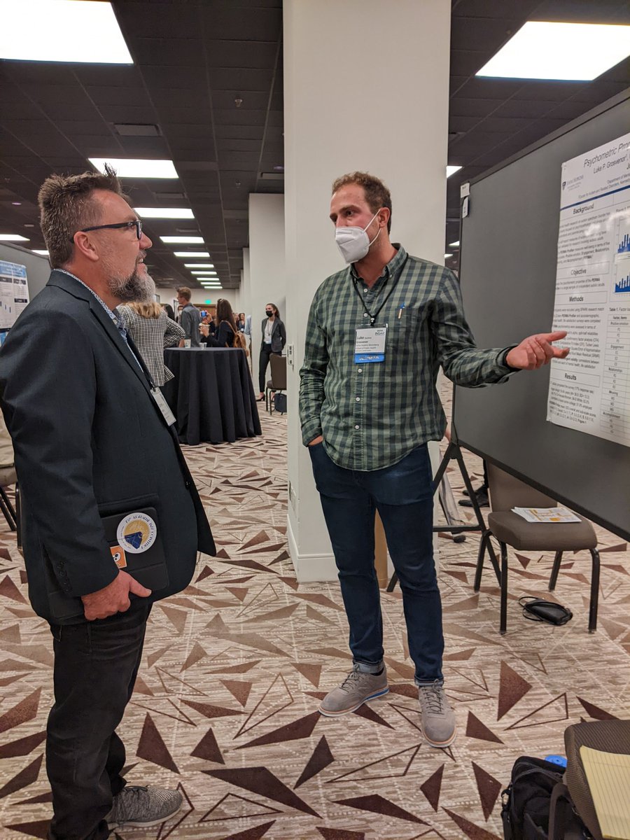 ellen_howerton's tweet photo. Great science and discussions from the one-and-only @el_grosvenor at poster 22 about the PERMA Profiler and well-being in autistic adults! #INSAR2022 https://t.co/rHuv77q9qi