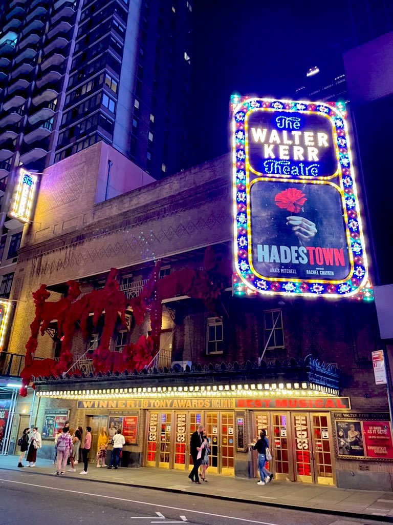 DrOBaldwin's tweet photo. @hadestown still has me transfixed after last night! Amazing music talented dancers, wonderful voices and actors clever take on Orpheus! The cherry on the cake: Hades was played by Tom Hewitt, my favourite Medea in all of #QueerTragedy! By Hades will I remember last night forever https://t.co/ZkWIj30UG7