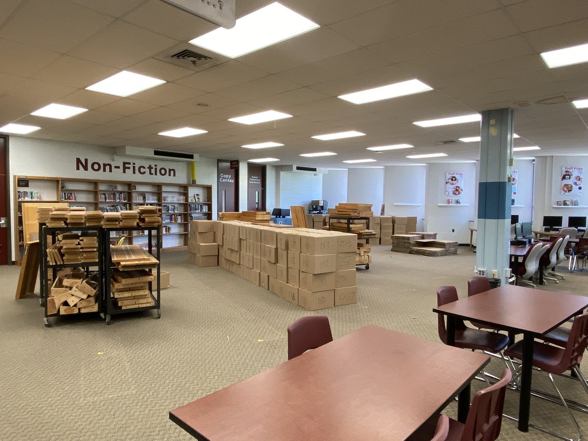 BallardLibrary (@bruinslibrary) on Twitter photo Ballard’s library renovation has begun! We’re working to pack up the books and dismantle shelves before the new carpet and furniture arrives this summer.
#libraryrenovation #ballardbruins <a href="/JCPSLMSDrLynn/">JCPSLMSDr.Lynn</a> <a href="/JCPSKY/">JCPS</a> <a href="/Bruin_Principal/">Jason Neuss</a> Ballard’s library renovation has begun! We’re working to pack up the books and dismantle shelves before the new carpet and furniture arrives this summer.
#libraryrenovation #ballardbruins <a href="/JCPSLMSDrLynn/">JCPSLMSDr.Lynn</a> <a href="/JCPSKY/">JCPS</a> <a href="/Bruin_Principal/">Jason Neuss</a>