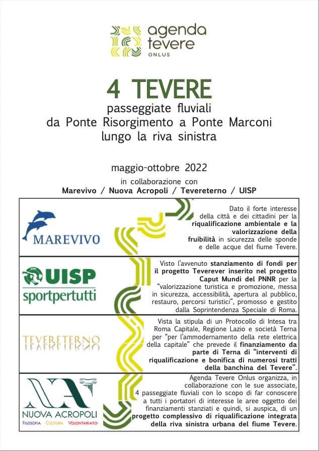 <a href="/Agendatevere/">Agenda Tevere Onlus</a> promuove un programma di 4 giornate,da maggio a ottobre,alla scoperta della Riva Sinistra urbana del fiume #Tevere.L’invito è rivolto a cittadini e istituzioni. La prima passeggiata si terrà domenica #15maggio.Info👉🏻facebook.com/22179938449786… #sgi