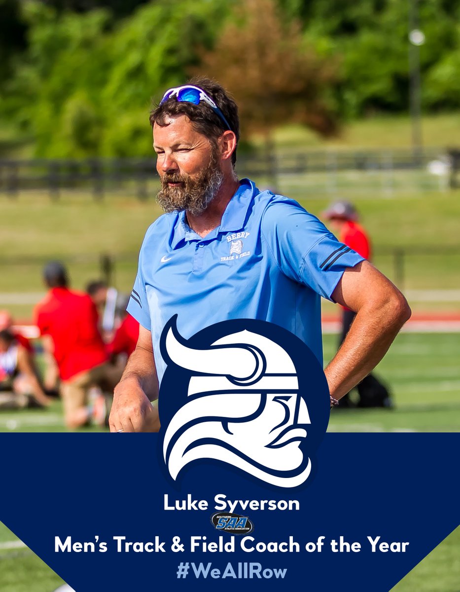 And to wrap up your Friday news: Luke Syverson is your SAA Men's Track &amp; Field Coach of the Year! #WeAllRow