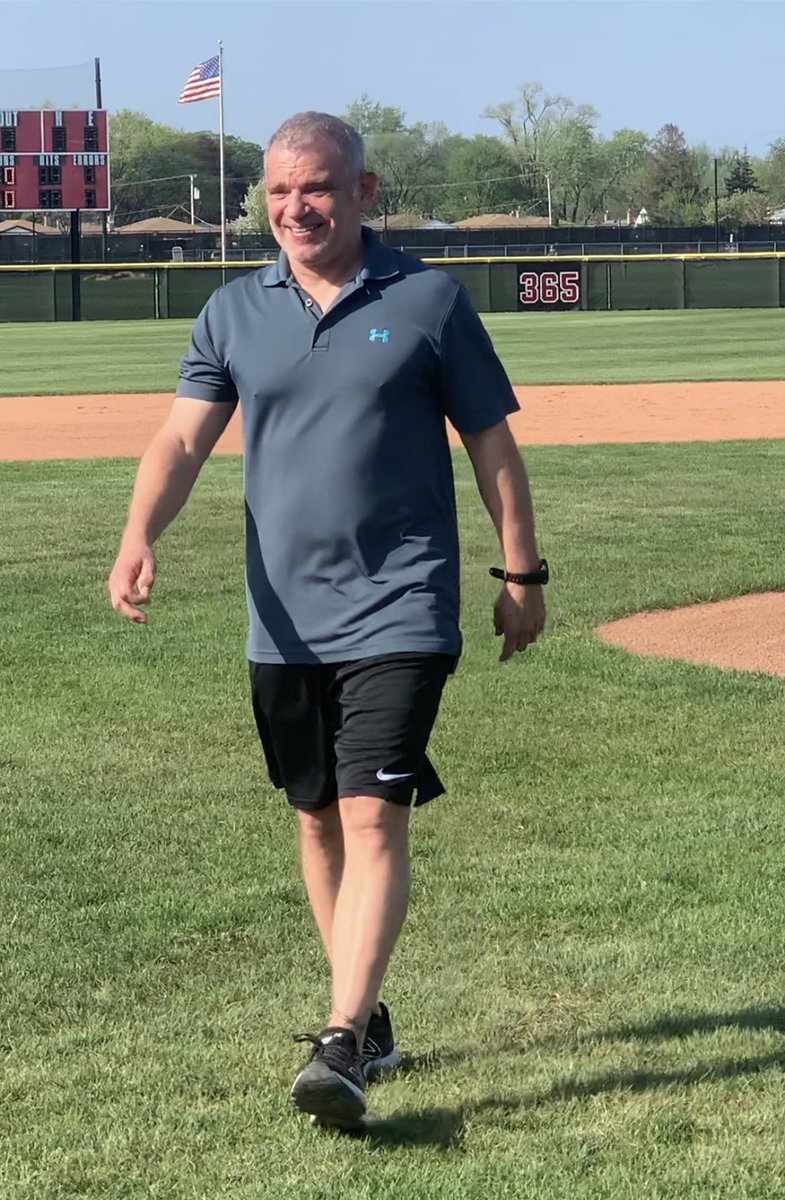 Jbdane21's tweet photo. A beautiful day and a perfect strike for retiring @WolvesD219 teacher and coach Lou Metallo! Congrats on an outstanding career and for influencing the lives of so many. https://t.co/dedBZJXlJ5