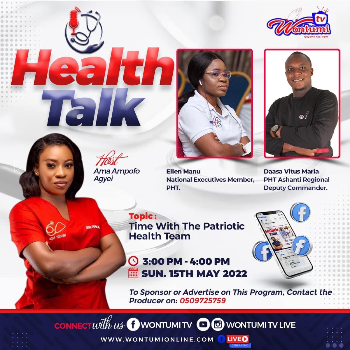 Make Time with #PHT on @WontumiTv #Wontumi As we Talk more About Patriotic Health Team and the upcoming Ashanti Regional Launch