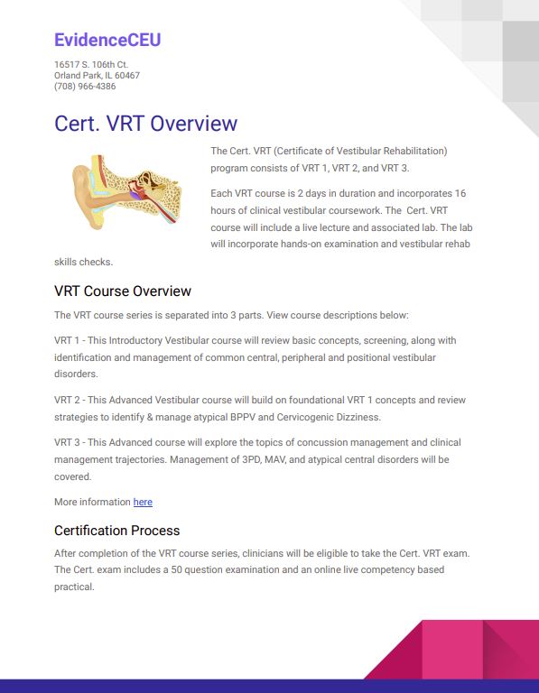 dyouville_PT's tweet photo. Vestibular Rehab Certification course #1 at D'Youville in June. 
Click link for more info or to register. See pics below for info too. 
https://t.co/EmYaCNcq69
@DYouville @dyouvillealumni #DYPT https://t.co/9BwKqZ9Zza