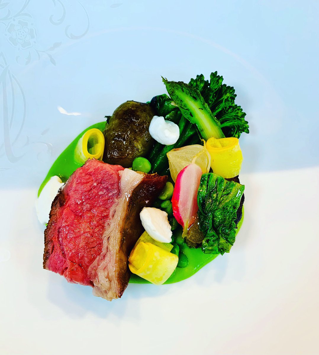 LukeFouracre's tweet photo. New season Lamb, miso glazed belly, spring vegetables, goats curd &amp; yuzu #newmenu #springtime #cheflife #seasonal #food https://t.co/noBxsWr3uo