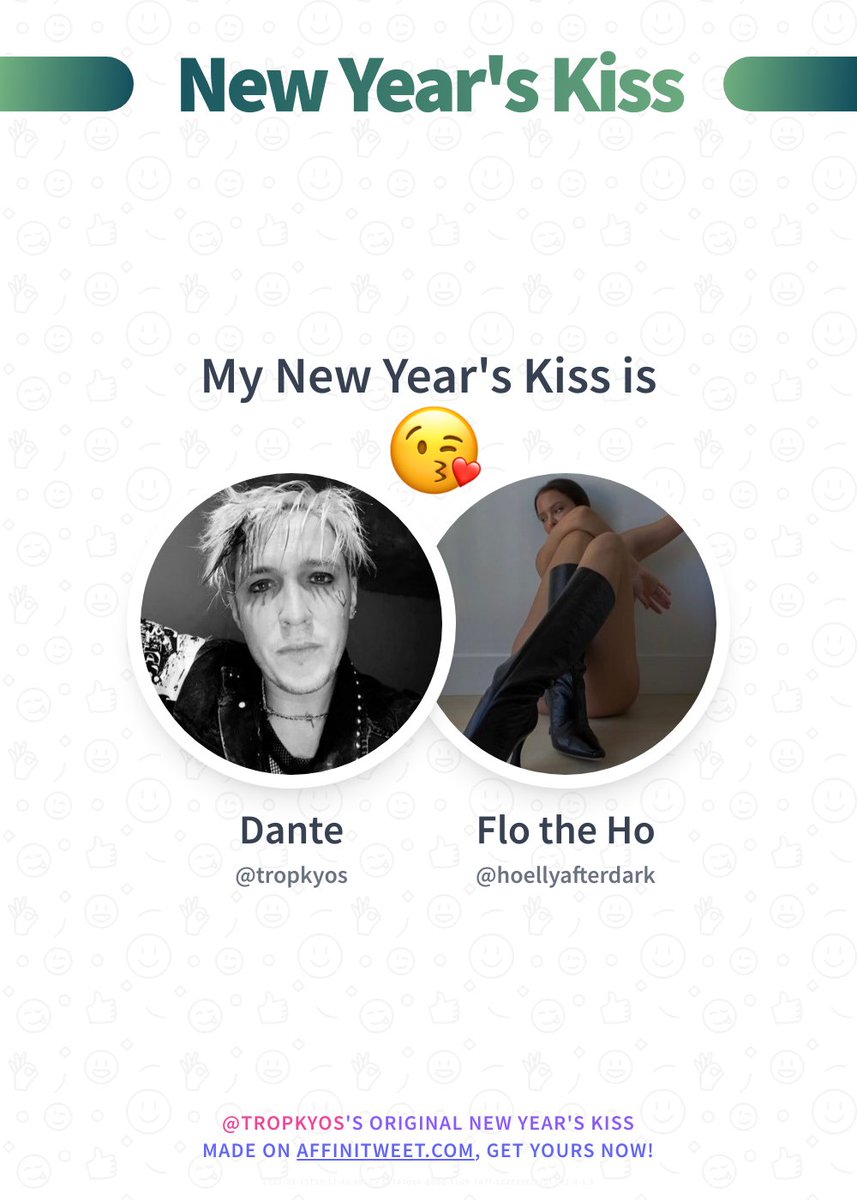 ✨ New Year's Kiss 

I'm preparing my best last year kiss and first of the next year hoellyafterdark 😘💕
And you, who will you kiss at midnight?

➡️ affinitweet.com/new-years-kiss