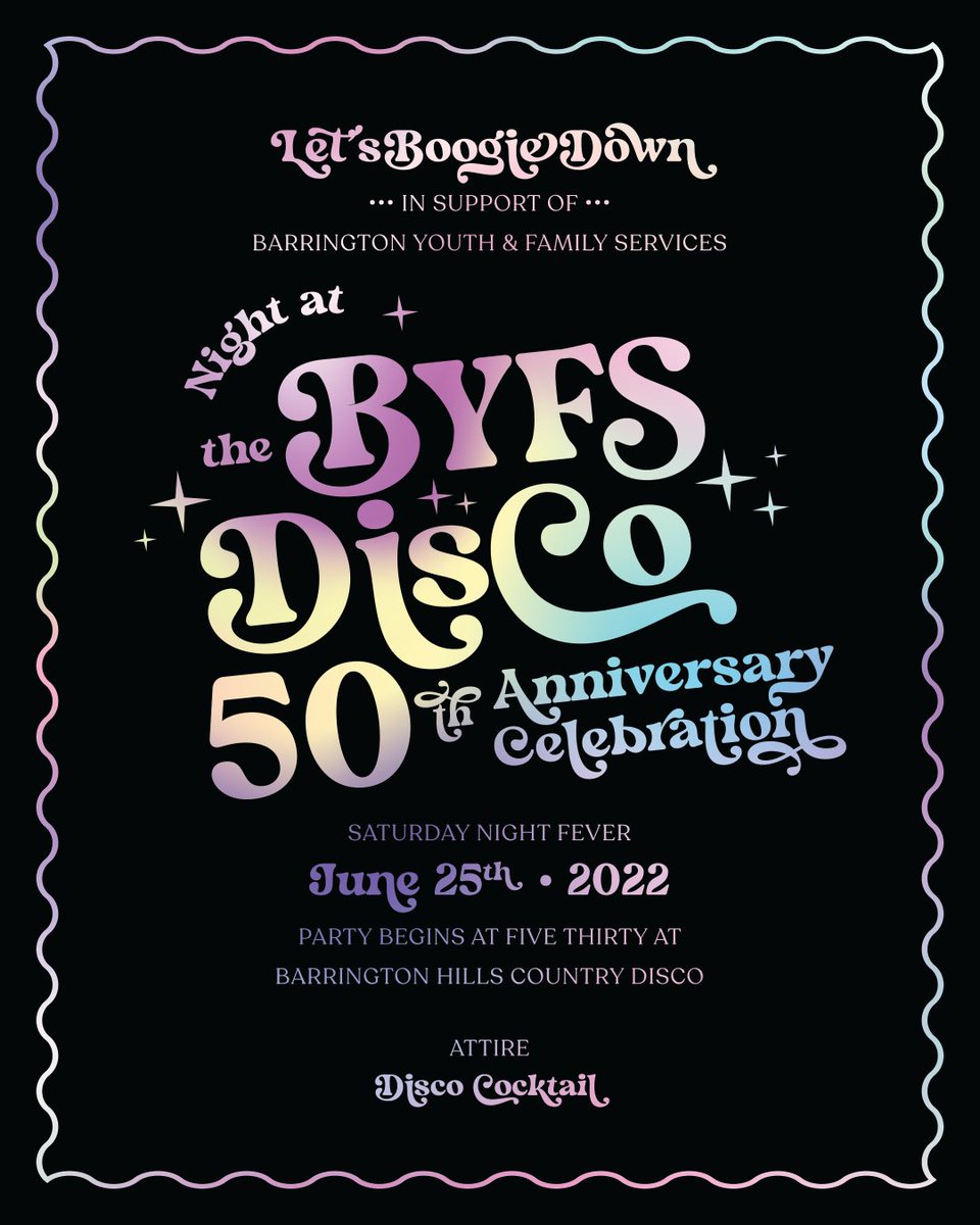Get your boogie shoes ready! Tickets for the BYFS 50th Anniversary Gala are now on sale at BYFS22.givesmart.com Can’t wait to see you all under the disco ball!