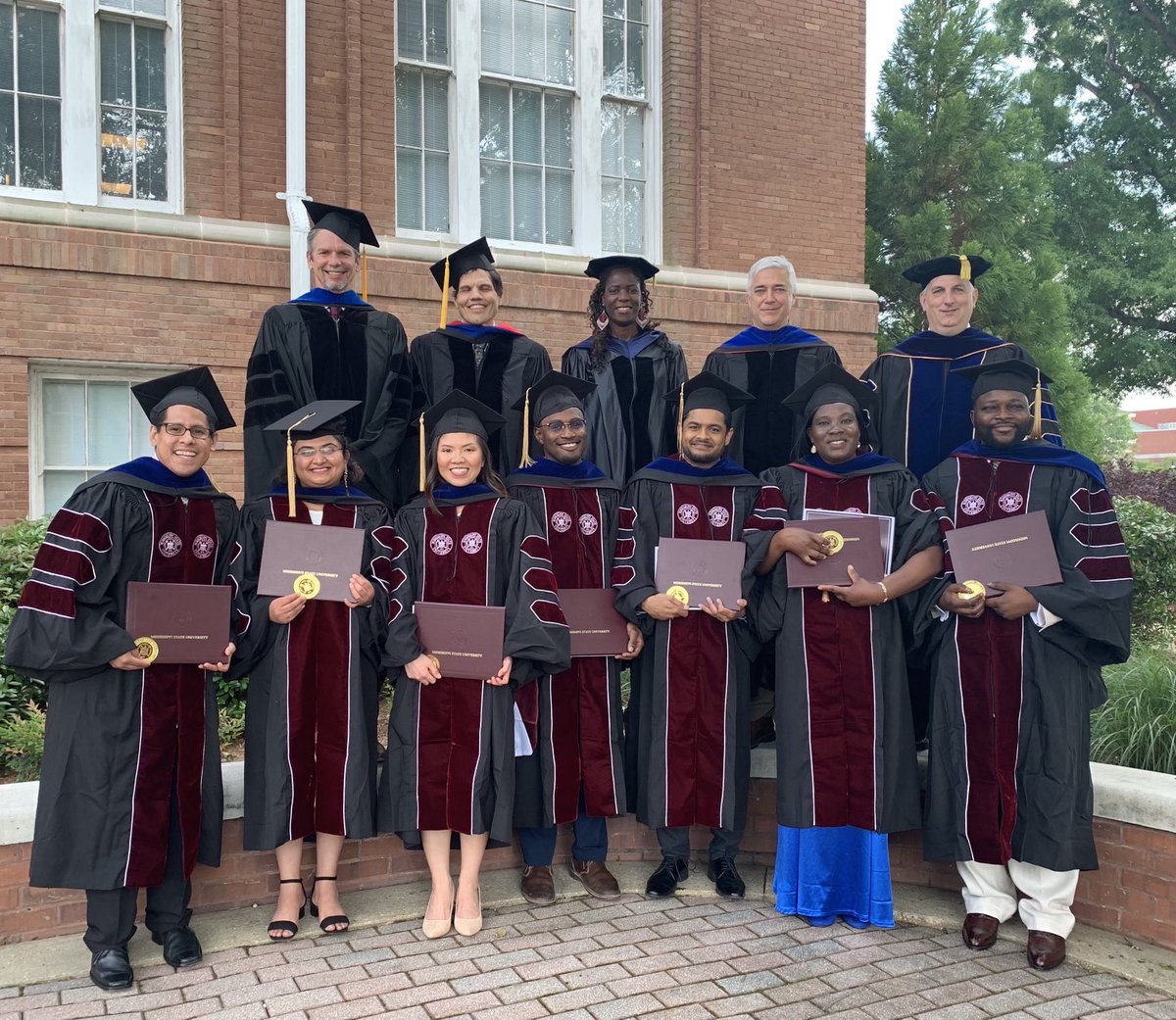 polychemdogs's tweet image. Congratulations to our ‘magnificent 7’ Ph.D. graduates. Hail State Chemistry and Go ChemDawgs!