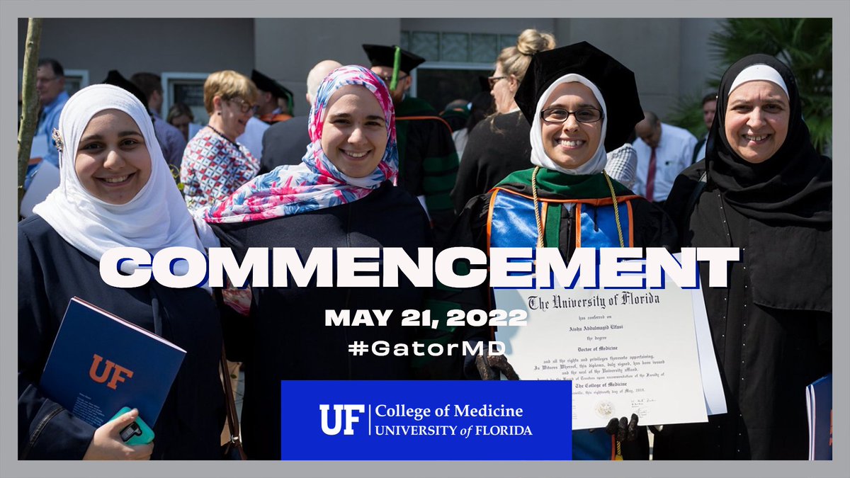 In just over a week, on May 21, our #GatorMD class of 2022 students will be crossing the Phillips Center stage and receiving their degrees! Event livestream details online at go.ufl.edu/uacbeu2 #UFGrad