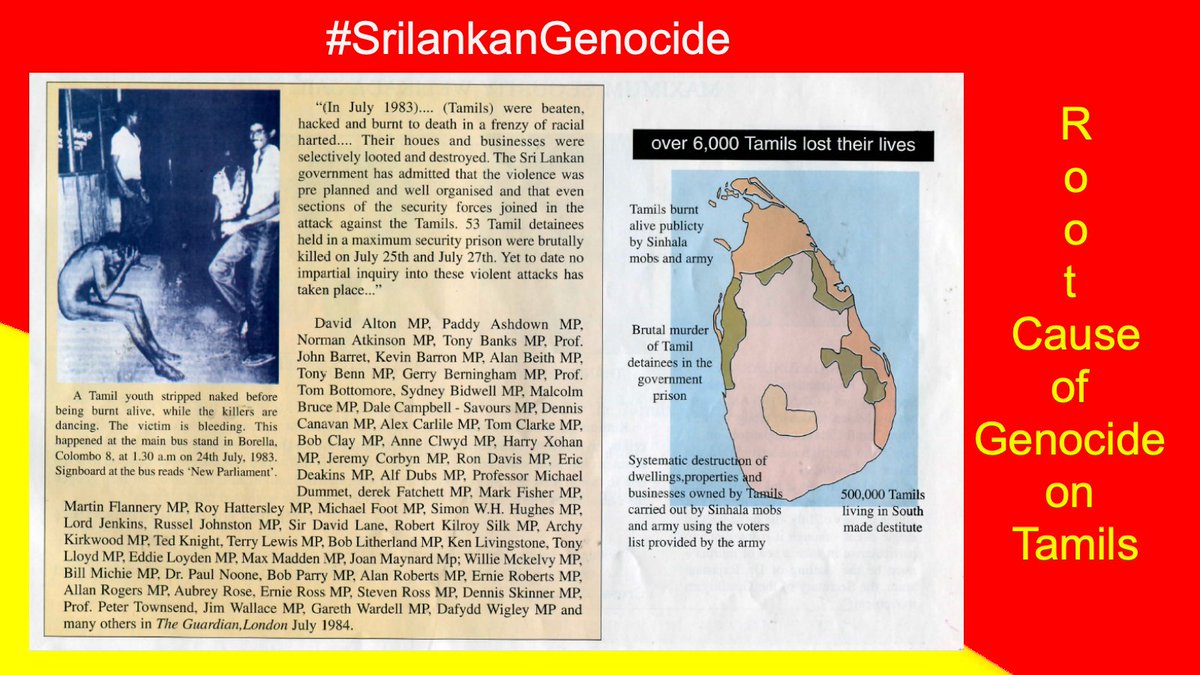 1983 State sponsored genocidal attacks against tamils
#SrilankanGenocide #WarCrimes #SriLankaCrisis #justiceForTamils #gotabayarajapaksa #MahindaRajapaksa #GenocideOnTamils