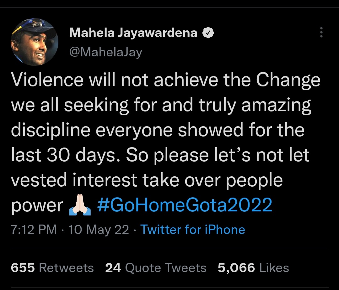 terence_fdes's tweet photo. @softgrowl He @sachin_rt (and the rest #Sportspersons in 🇮🇳) cannot ever match @MahelaJay in Integrity at all 🤯
Just a cool dude #PuppetBoss our boyz and gals are 😆
#SriLankanProtests
#SpeakUp
You need #BallsOfSteel to #StandUp to #GodiMedia
#GodiMediaDisaster4India atrocities https://t.co/C4ZeU7rHkR