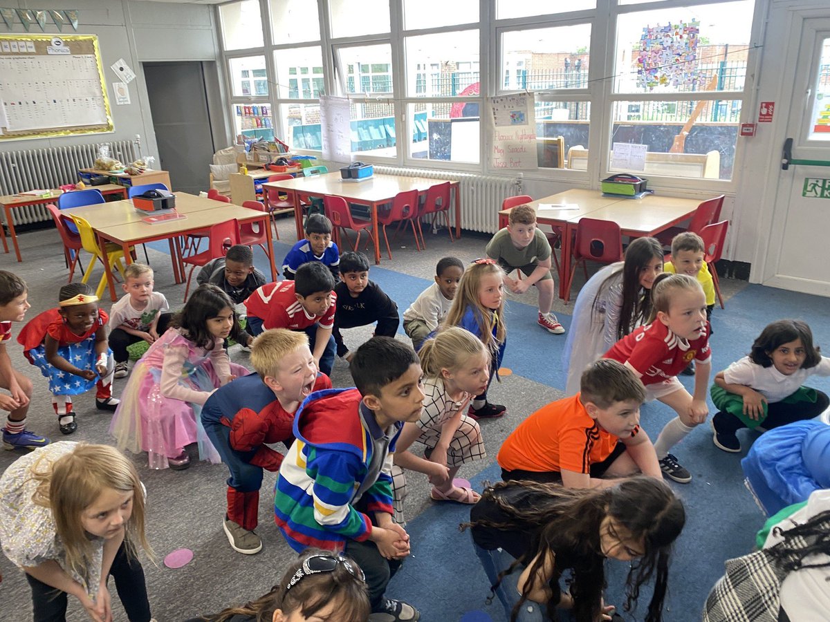 Portland_School's tweet photo. Celebrating superstar day by completing super challenges! #squattime! @SpencerSuperS https://t.co/JkuedBKwKz