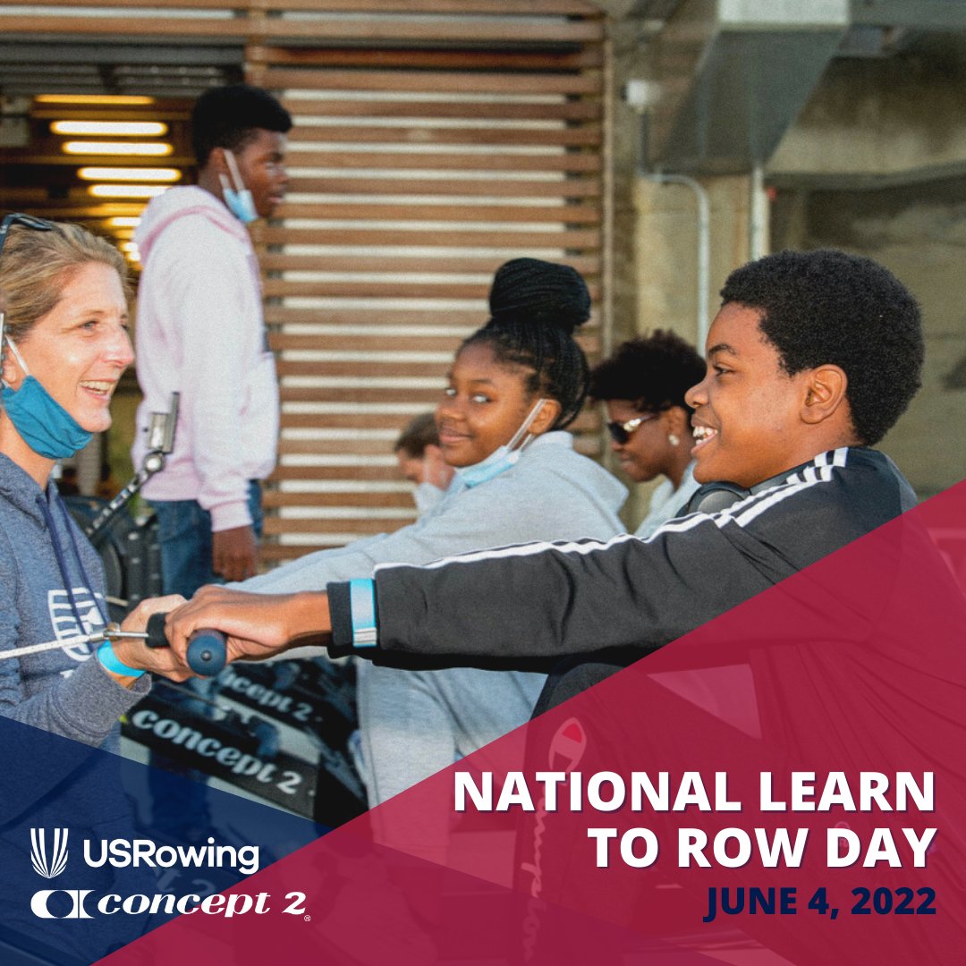 usrowing's tweet photo. It’s never too early (or too late) to try something new.
Grab an oar and hit the water; June 4 is National Learn to Row Day! 🚣🏾
#NLTRD #LearnToRowDay #USRowing #Concept2 https://t.co/lWA64t9IA5