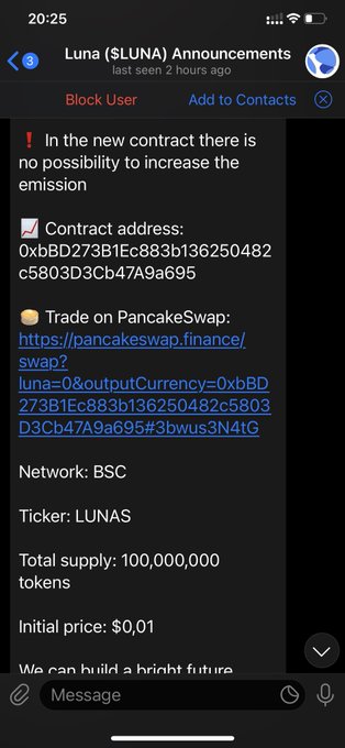 Scammers will be scammers. Someone selling a "relaunched LUNA" in PancakeSwap.  Despicable. https://t<a href="/tag/lavabit"class="tags"><span>#lavabit</span></a>