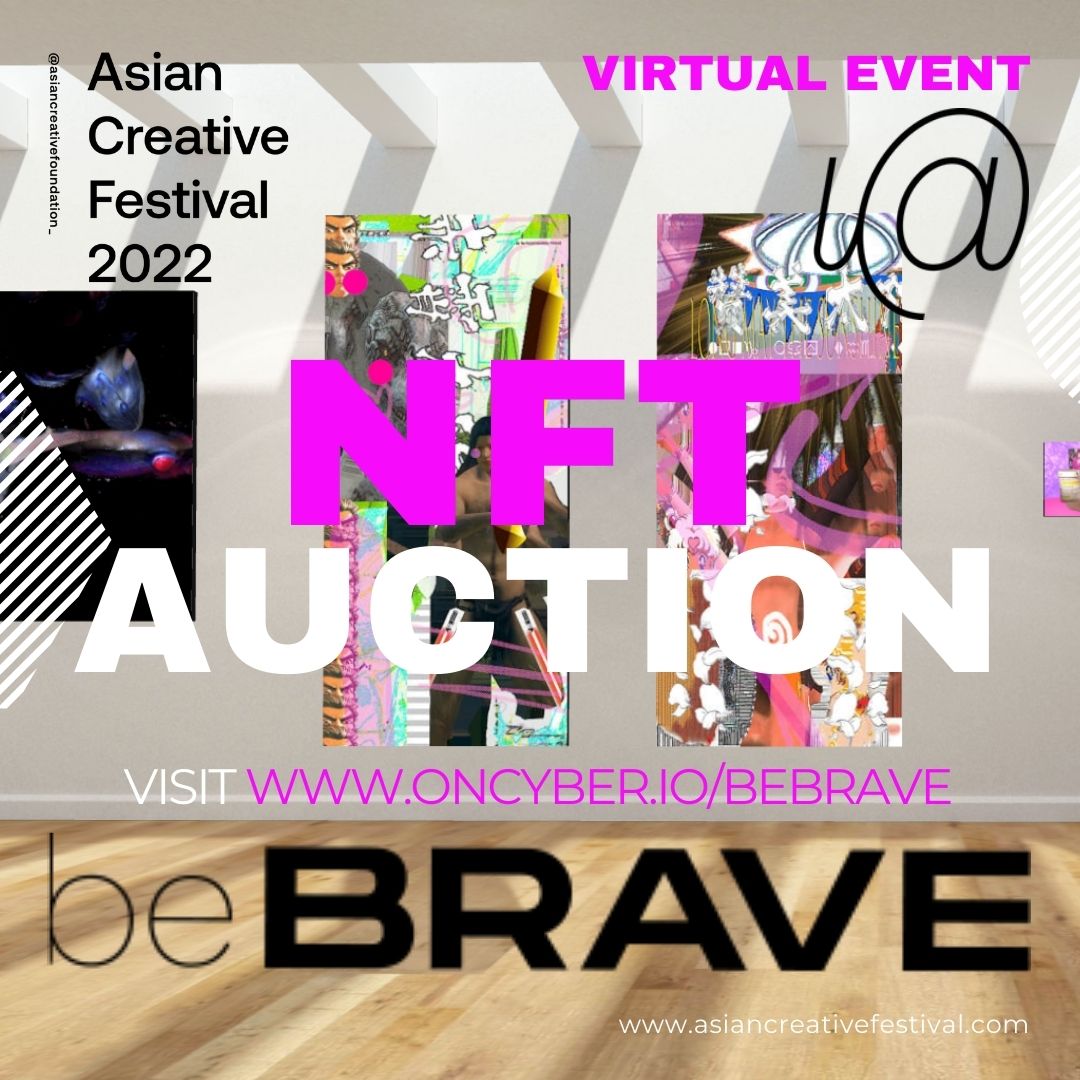 <a href="/latitudegallery/">LATITUDE GALLERY</a> is presenting an NFT Group Exhibition with <a href="/AsianCreativeF1/">AsianCreativeFoundation</a> showcasing 20 amazing NFT works from 14 Talented Asian Artists via <a href="/oncyber/">ᴏɴᴄʏʙᴇʀ</a>  Virtual Exhibition Room and creator accounts sponsored by <a href="/foundation/">Foundation 🌐</a>.Want to showcase your NFT? Join the festival! #BeBrave