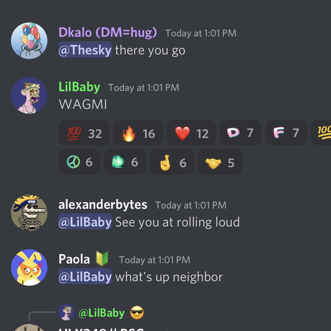 Helloimmorgan's tweet image. Omg @lilbaby4PF picked up a @DentedFeelsNFT and popped in the discord! Welcome to the dented not broken fam ❤️
