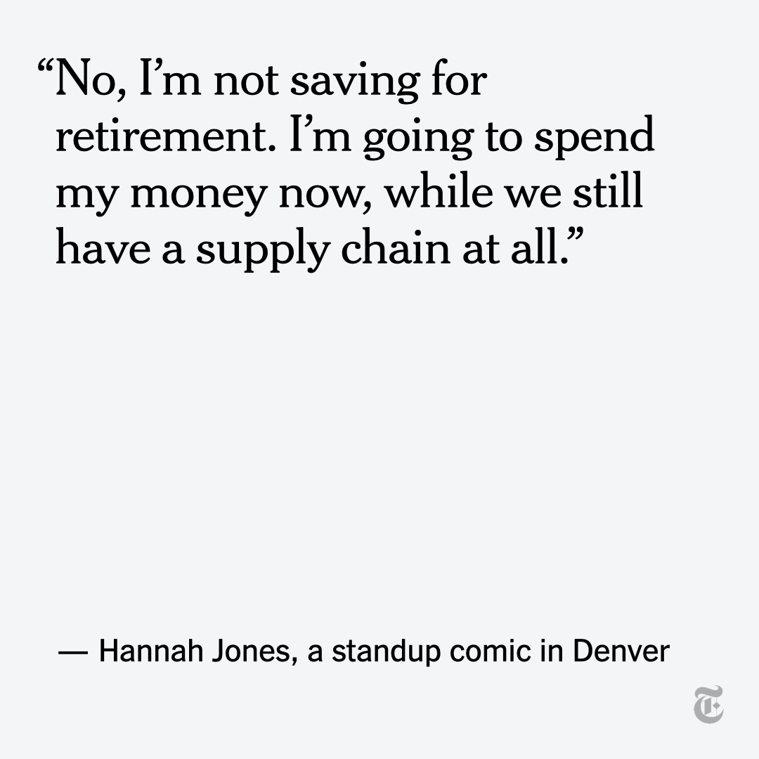 nytimes's tweet photo. Many adults under 35 have stopped playing it safe. Instead of saving, they’re spending more and pursuing passion projects or risky careers. https://t.co/i8QgTst4y6 https://t.co/J7g4WTcuSq