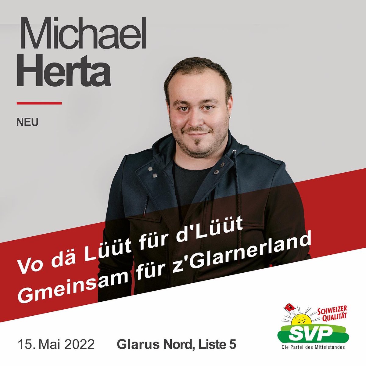 Das Kandidatenkarussell dreht sich weiter zur SVP Glarus Nord, Liste-Nr. 5 / 👉 Listenplatznr. 19 - Simon Toggenburger aus Näfels, 👉 Listenplatznr. 4 - Yvonne Carrara aus Mollis, 👉 Listenplatznr. 23 - Michael Herta aus Näfels, DANKE für die Wahlunterstützung #aberclever