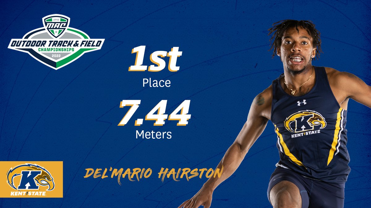 KentStTrackXC's tweet photo. 🥇 𝙈𝘼𝘾 𝘾𝙃𝘼𝙈𝙋𝙄𝙊𝙉 🥇

Del'Mario Hairston records a PR to win the Long Jump!

#GoFlashes⚡️ https://t.co/l70sRTh3TW