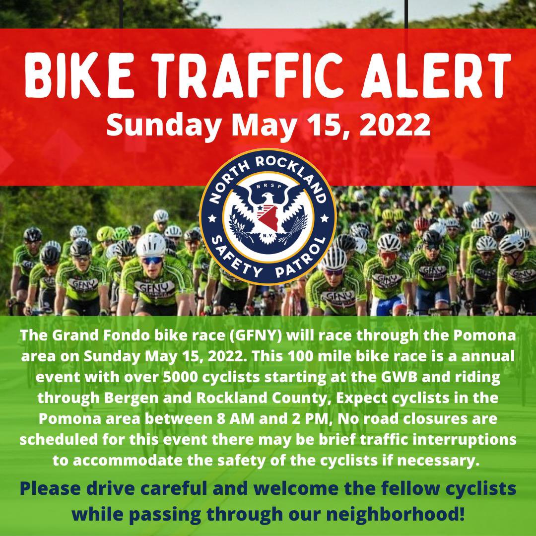 Stay alert cyclists coming through our area this Sunday May 15 2022 <a href="/gfny/">GFNY</a> <a href="/HaverstrawPD/">Haverstraw Police</a>