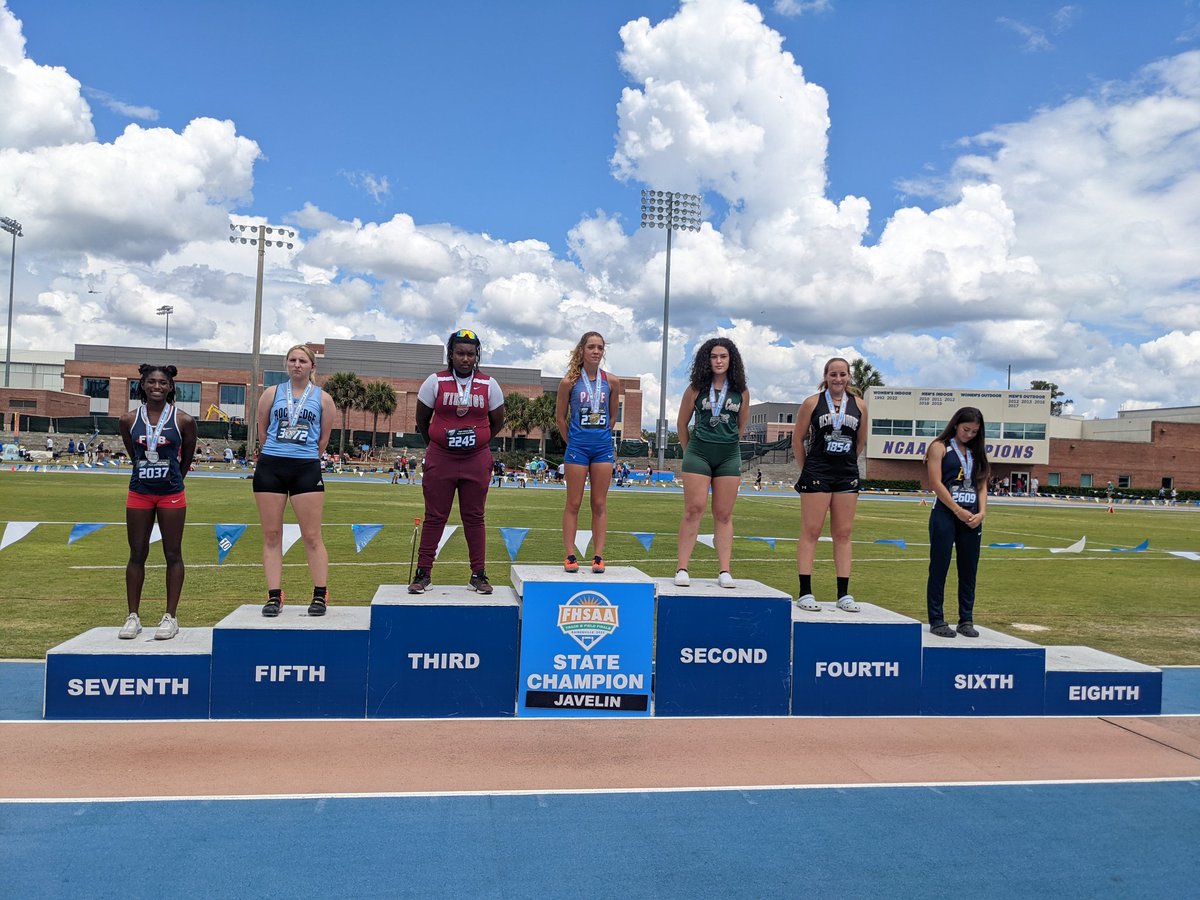 Congratulations to the  FHSAA 3A Girls Javelin Throwers, the Class 3A State Champion is Ava Grace Wheaton Pace
