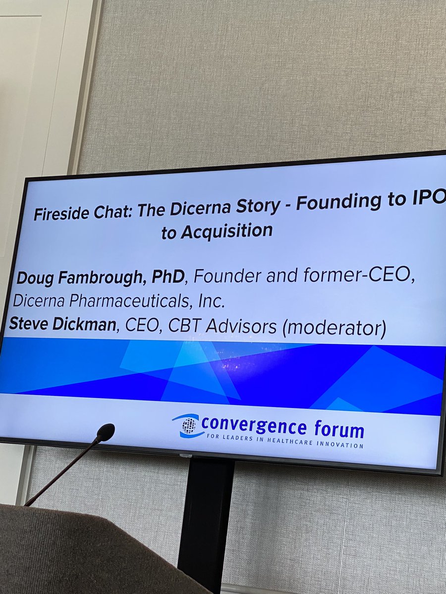 MNakada's tweet photo. Doug Fambrough @cbtadvisors at #cvforum22. Making medicines while making money is an art form. This business is also about the patients. https://t.co/Xb174TVikW