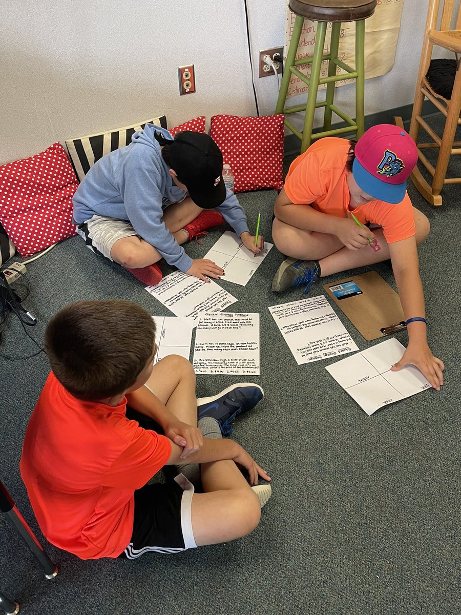MsDegree5's tweet photo. We are excited to have Ms. Dennison in our class today during math to teach the square strategy as we prepare for the EOGs. #coteaching @BESFirefly https://t.co/LHylXMpctv