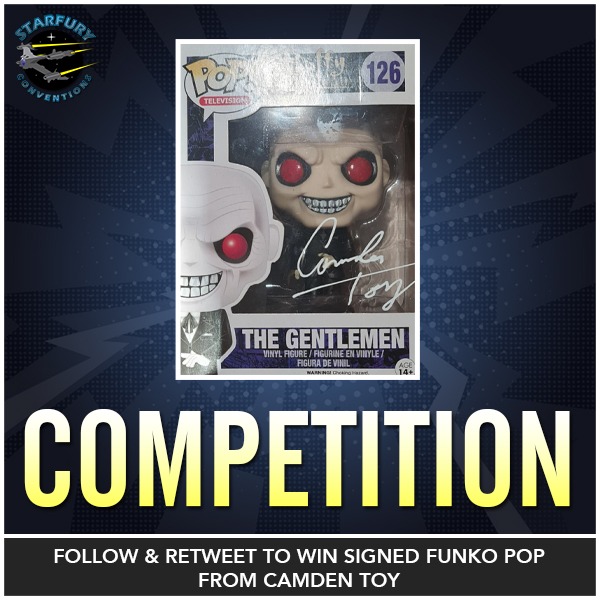 starfuryevents's tweet photo. Competition Time! Although we no longer run Buffy conventions, to celebrate all our happy memories we are offering the opportunity to win a vaulted @funko of a Gentleman signed by Camden Toy!

Simply follow and retweet for an opportunity to win.

#Competition https://t.co/1DrOPummRd