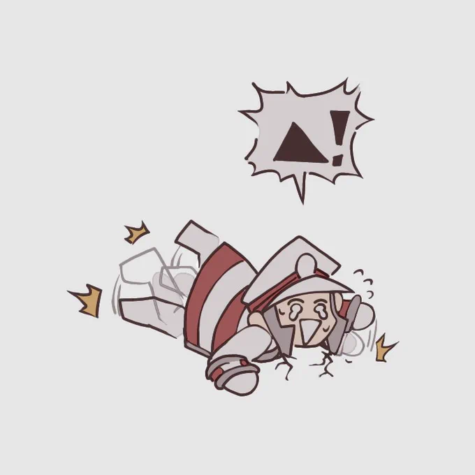 He stuck 