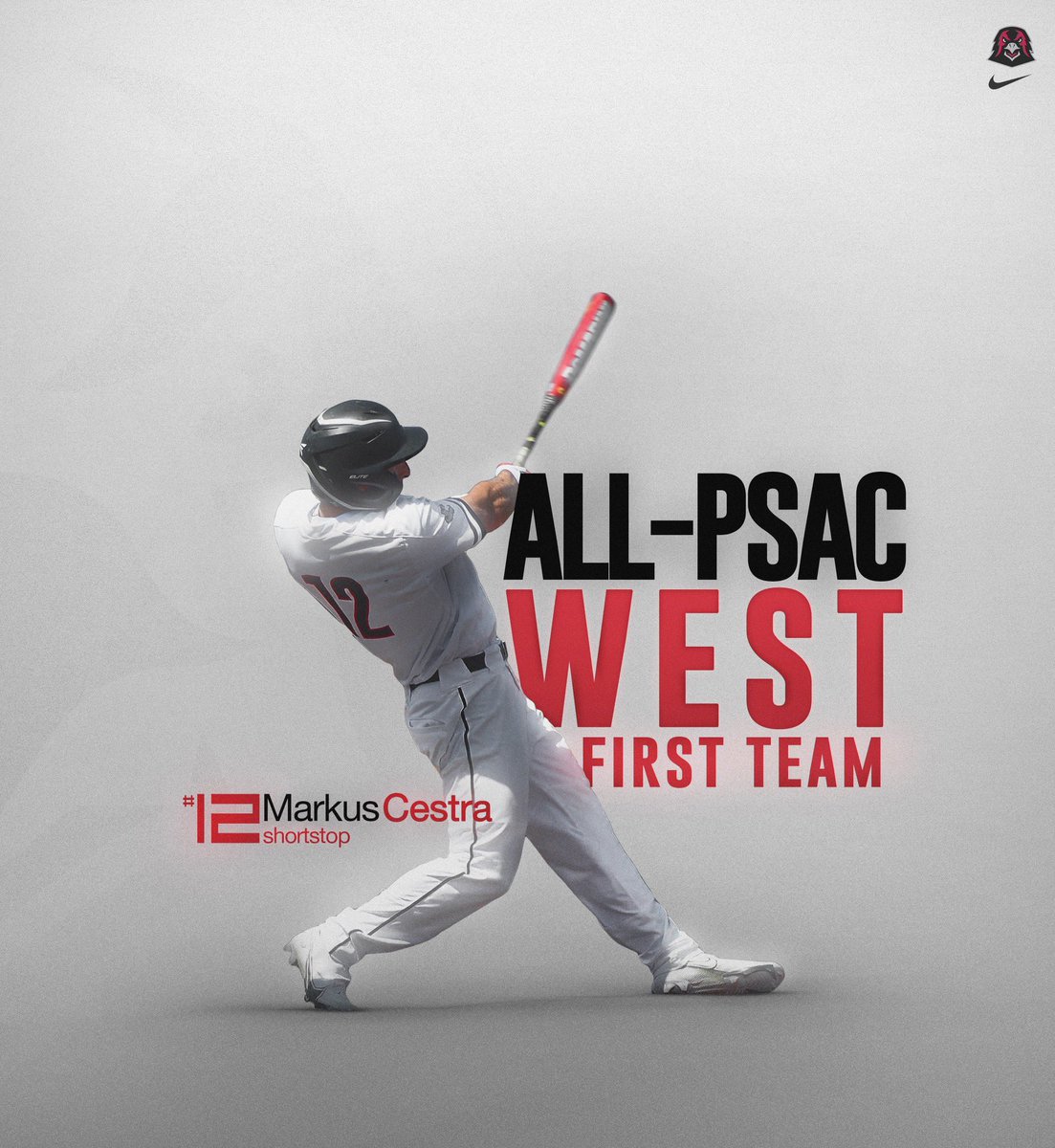 IUPBaseball's tweet photo. 𝗠𝗮𝗿𝗸𝘂𝘀 𝗖𝗲𝘀𝘁𝗿𝗮
𝟭𝘀𝘁 𝗧𝗲𝗮𝗺 𝗔𝗹𝗹-𝗣𝗦𝗔𝗖 𝗪𝗲𝘀𝘁

» Our first all-league SS since 2013
» IUP record 22 doubles 
» .369/.438/.650

#TalonsUp https://t.co/QozI2rOMqz
