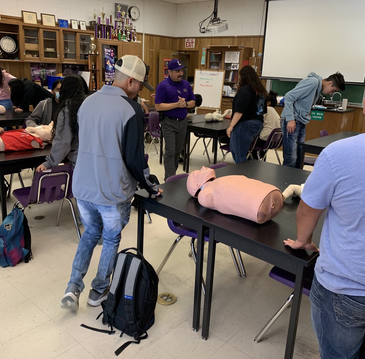 Adulting / Life Skills Workshop Day today at LHS. Student-choice driven workshops for the whole school.  Students are engaged in hands on activities &amp; learning skills to take outside of the classroom. Teachers &amp; staff also connecting in different ways. Great day in Wolf Country!