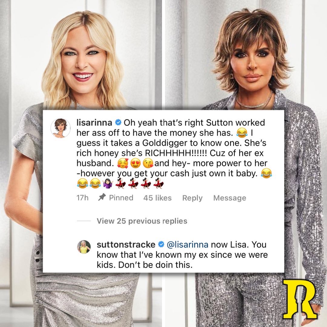 TRRMedia's tweet photo. #SuttonStracke responds to #LisaRinna. 👀 #RHOBH https://t.co/GFNeWHHKwd