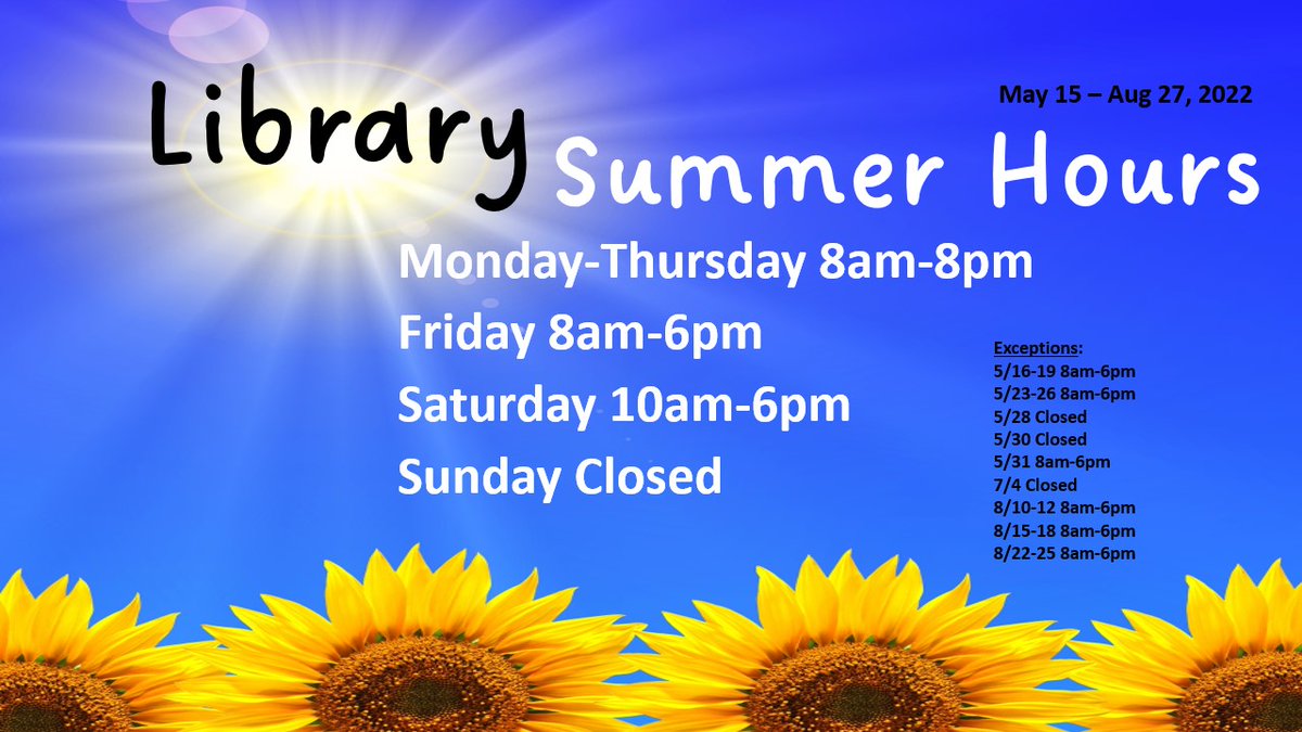 ECSULibrary's tweet photo. Pick up summer reads!  https://t.co/pOtXHM9EVA https://t.co/Z4NPI8UxG7
