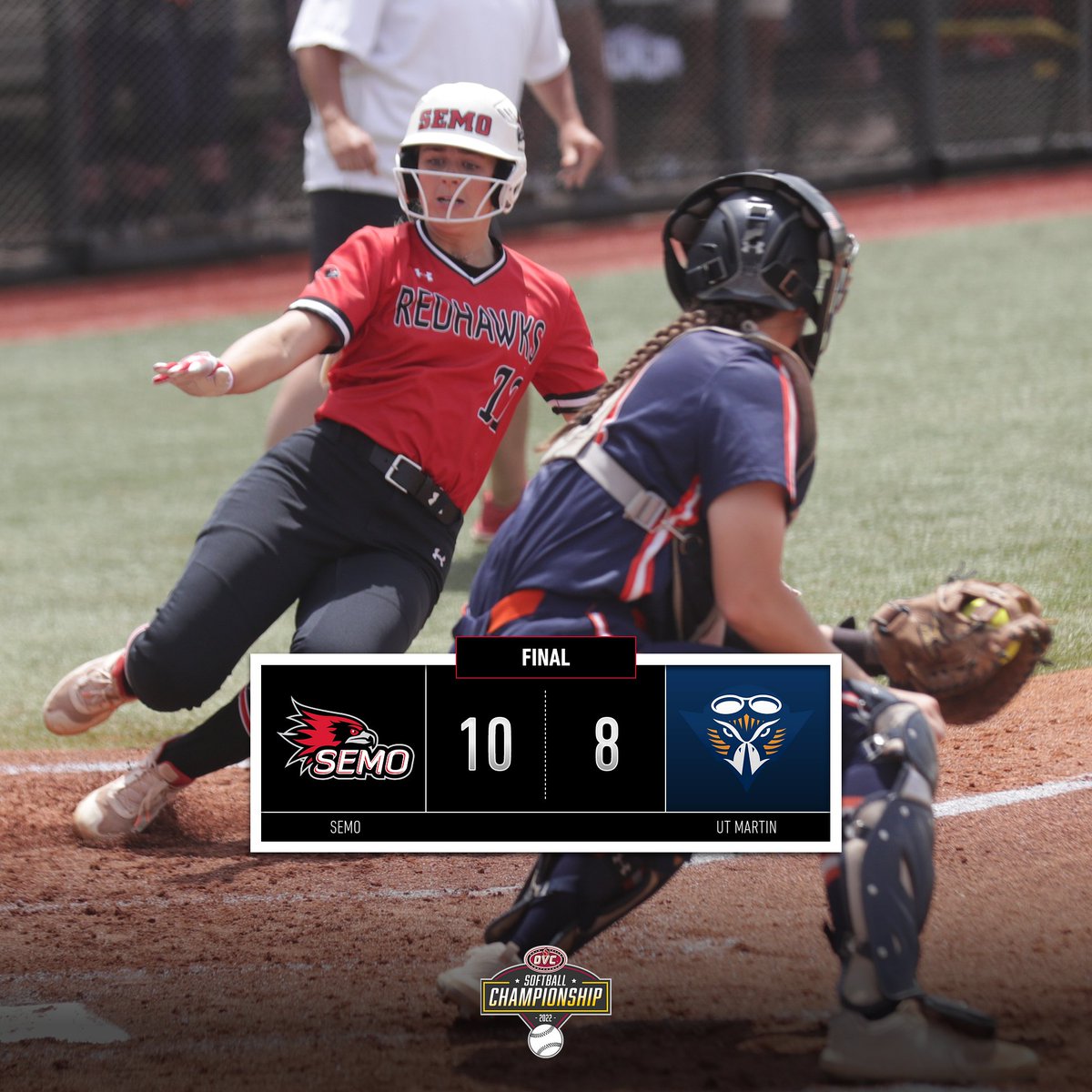 Redhawks take out #3 UT Martin. SEMO will face the loser of #1 Murray State and #2 Belmont later today. Initial start time is set for 4 p.m., CT. Skyhawks are eliminated.