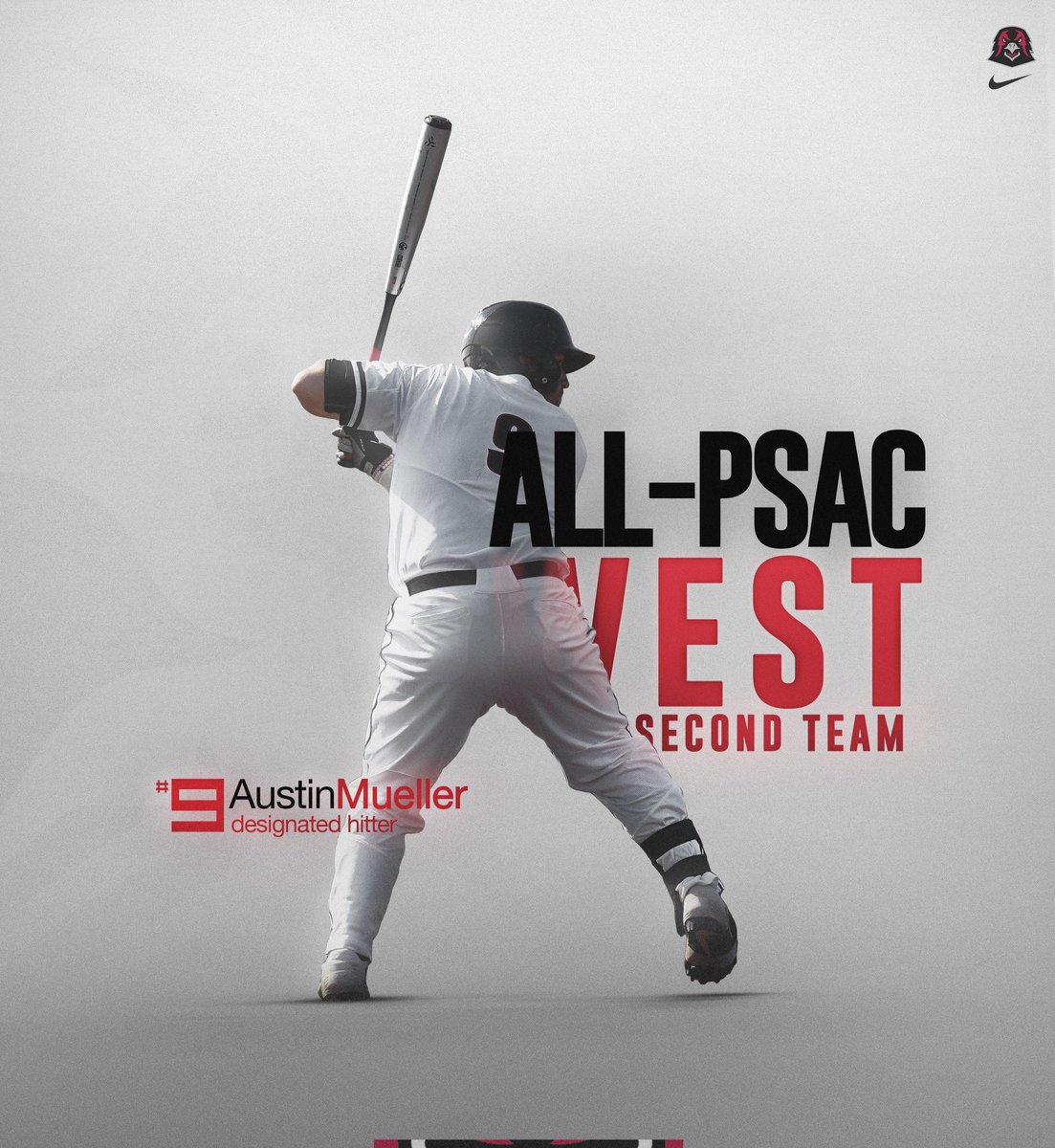 IUPBaseball's tweet photo. 𝗔𝘂𝘀𝘁𝗶𝗻 𝗠𝘂𝗲𝗹𝗹𝗲𝗿
𝟮𝗻𝗱 𝗧𝗲𝗮𝗺 𝗔𝗹𝗹-𝗣𝗦𝗔𝗖 𝗪𝗲𝘀𝘁

» 10 doubles, 3 HRs, 31 RBI
» Led team w/27 walks, 3rd w/38 runs
» .322/.432/.469

#TalonsUp https://t.co/JPIWaGc11G
