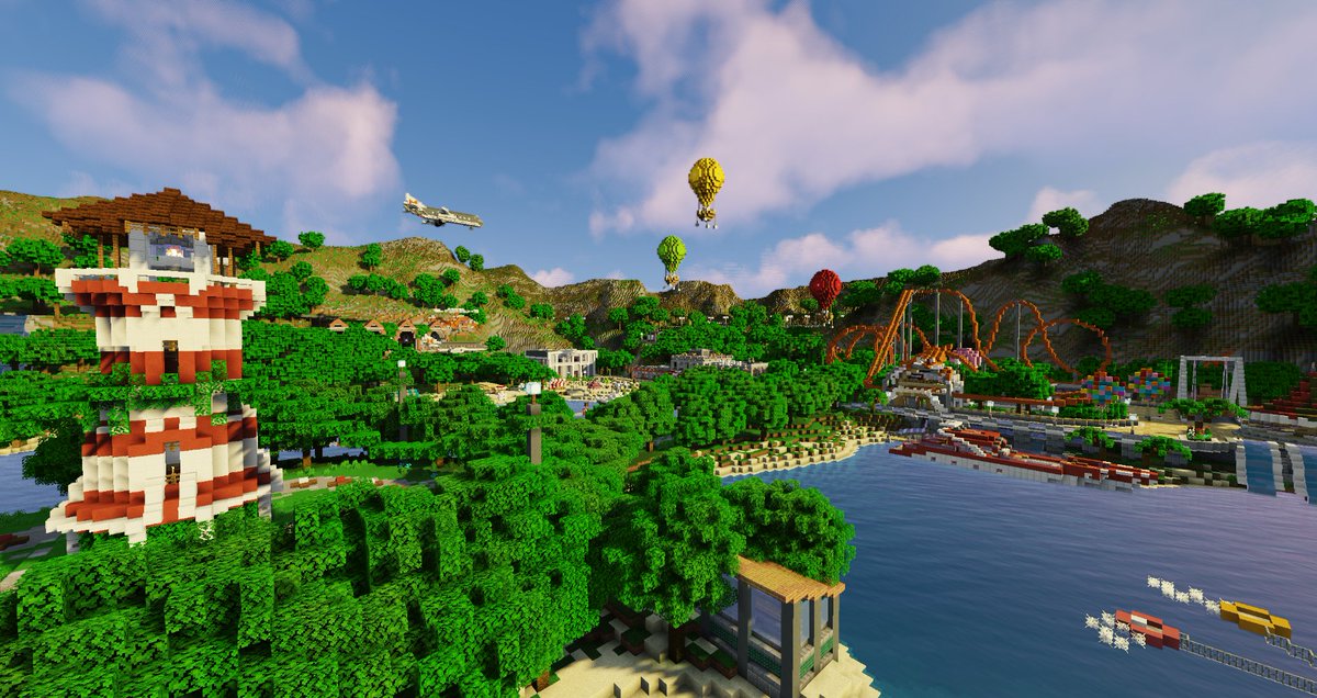 TeamHelixBuilds's tweet photo. Survival Games: Holiday Resort 2 🌴

Look familiar? Originally a map on the MCGamer Network, this vacation getaway keeps you busy from rollercoasters to race tracks, sandy beaches to waterparks. You'll be having double the fun!

🔗https://t.co/PBovbDPdO4 https://t.co/BwfYaISauk