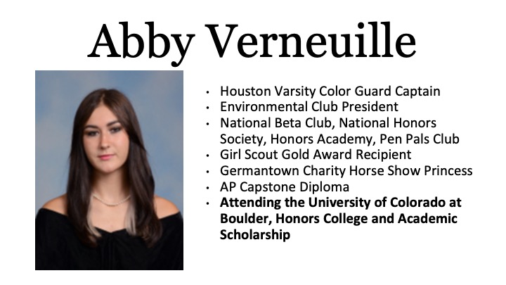 Congratulations Abby Verneuille! #houstonhonors22