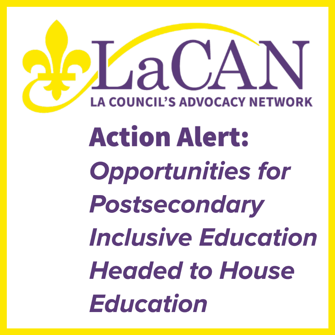 LaDDCouncil's tweet photo. ⚜️⚜️Opportunities for Postsecondary #InclusiveEducation Headed to House Ed⚜️⚜️
House Ed. meets this Wed. to discuss SB192 which would help fund #InclusivePostsecondary programs for students with disabilities👇👇
https://t.co/Yc5QU98jIt
#LaDDC
#LaPIE
#LaCAN
#LaGov
#LaLege https://t.co/4kA8hAc6ZB
