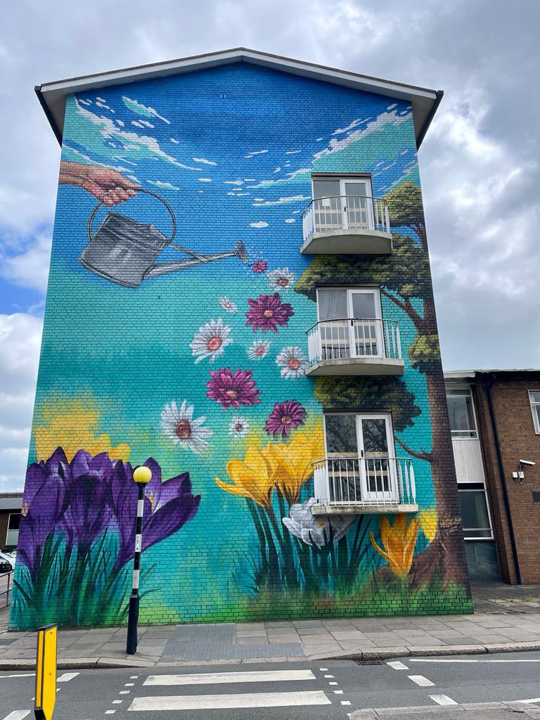 1. We officially unveiled the mural on <a href="/CoventryPolice/">Coventry Police</a> Central Police Station today.

The mural is the culmination of workshops with those with lived experience of homelessness.

Big thanks to <a href="/StreetArtStrat/">streetartstrategy</a> <a href="/CoventryBID/">Coventry BID</a> <a href="/WestMidsPCC/">WestMidsPCC</a> <a href="/crisis_uk/">Crisis</a> <a href="/artshomelessint/">Arts & Homelessness International</a> @CllrDavidWelsh