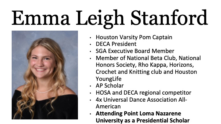 Congratulations Emma Leigh Stanford! #houstonhonors22