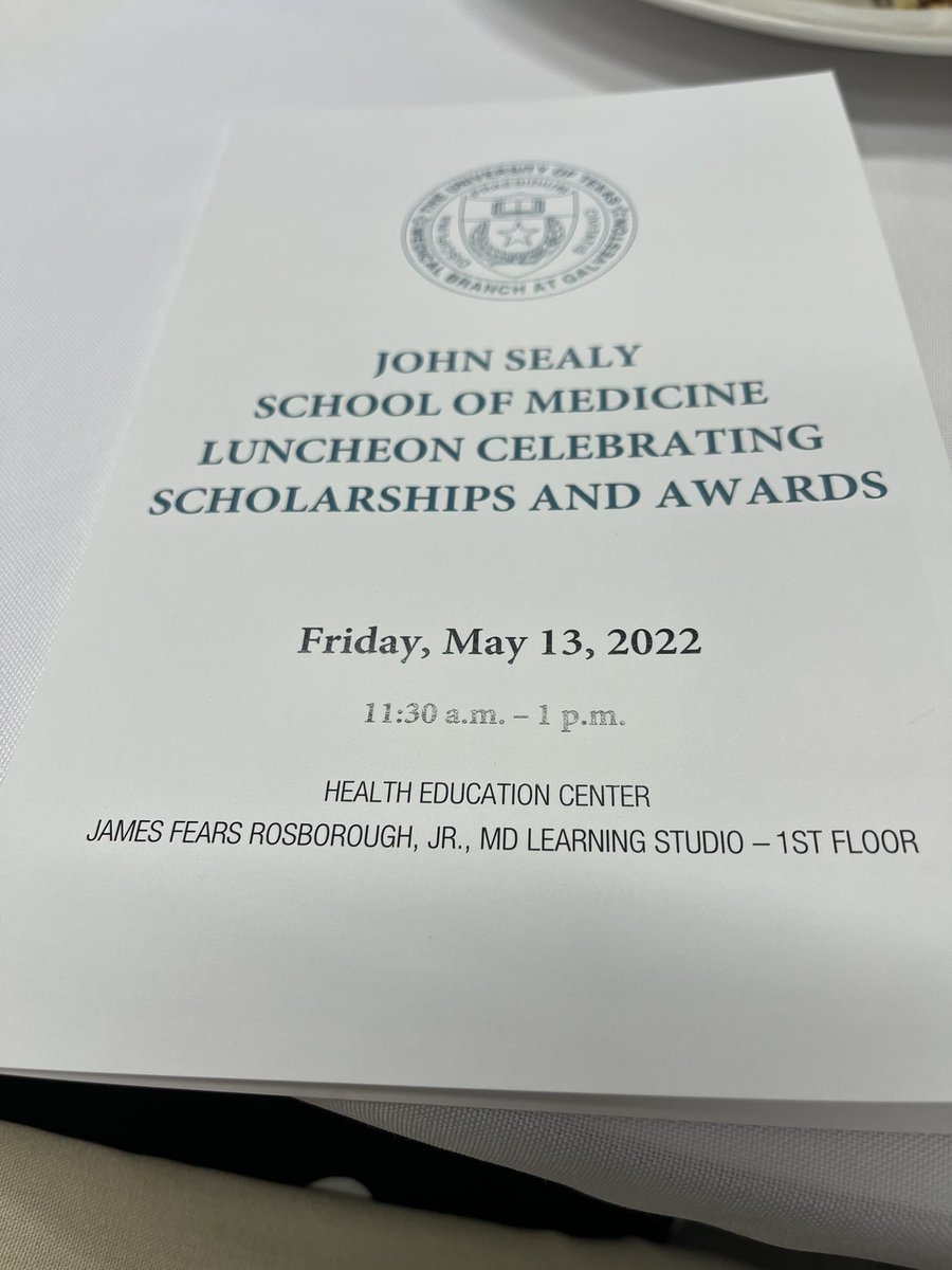 UTMBProvost's tweet photo. We had a terrific Scholarship Luncheon for our high-achieving medical students &amp; generous benefactors this afternoon. This was an opportunity to share our gratitude for those who support our next generation of outstanding physicians. Congratulations to all our student recipients! https://t.co/AtBg1kYG27