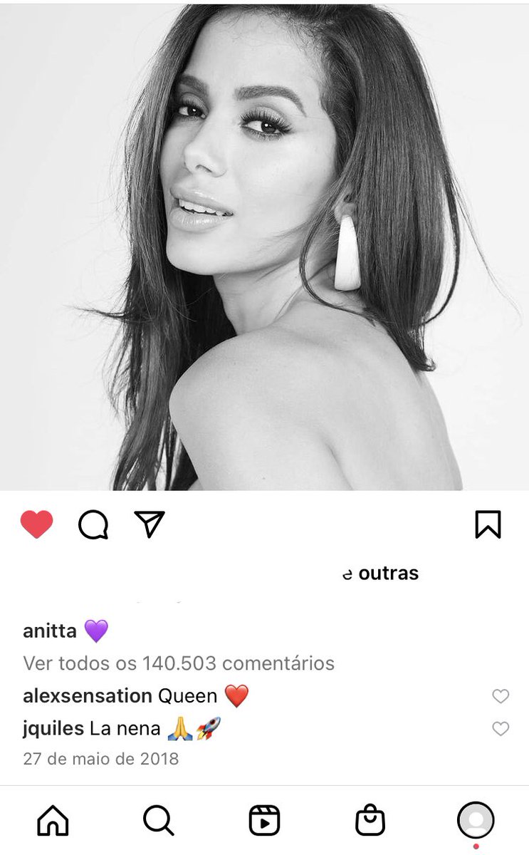 o engajamento da anitta em 2018 mds