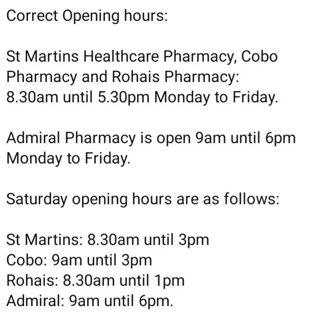 Healthcare Pharmacies (#Guernsey) tweet media