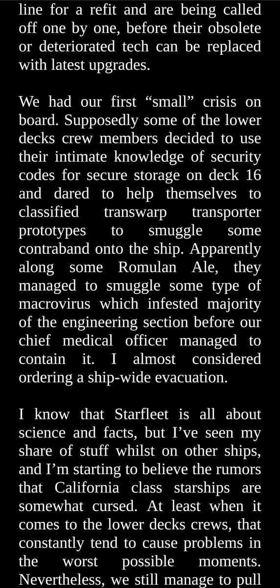 KrisNephilim's tweet photo. New story evolving presence of #CaliforniaClass starship in @trekonlinegame #trekonline #StarTrekOnline #fanfic #StarTrek #Starships #shipporn #USSCerritos https://t.co/75BVEtKEfK