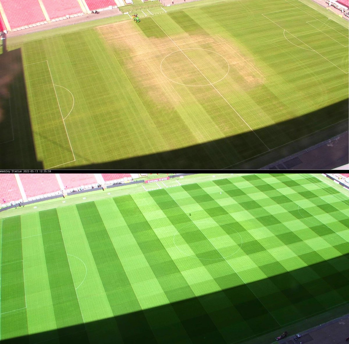 Fury Vs Whyte 🥊 
94,000 and 12,000 on pitch with hundreds of tonnes around the canopy/ring…..
⬇️
Emirates FA Cup Final 🏆 

17 days in between images on a grass surface. 
Incredibly Proud of my Team on this turn round. <a href="/harry_V/">Harry V</a> <a href="/DGMoulds/">David Moulds</a> Bren, Ross, @MeaneyTurf <a href="/AnthonySunney/">Anthony Sunney</a>