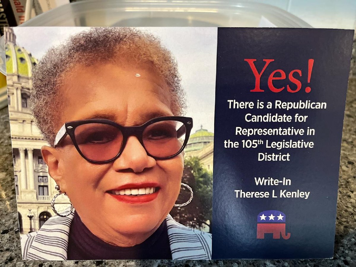 RepSueHelm's tweet photo. Sharing a very important announcement! Therese L Kenley is a Republican candidate running for Representative in the 105th District and she needs our support! Please remember to write in her name when you vote in the Primary Election on Tuesday, May 17! https://t.co/hsHHs1cmiR