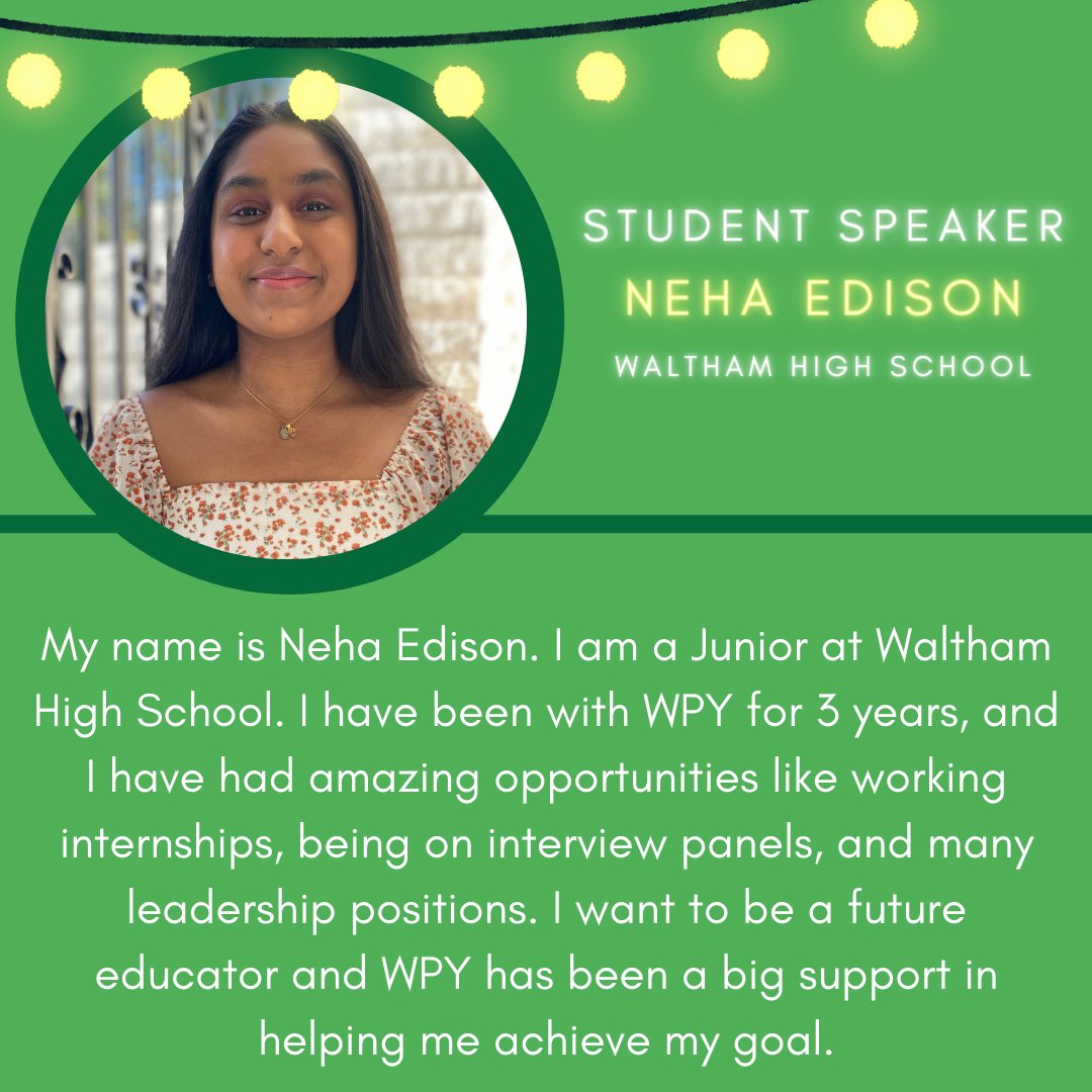 We are so excited to have the amazing Neha as our student speaker at our Partner Appreciation Celebration on May 25th. 

To join us in person and hear Neha's speech, please register at the link below.
events.r20.constantcontact.com/register/event…